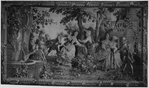 RECORD DATE NOT STATED  Blindman s bluff. unknown c. 1770 Tapestry Dimensi... Foto stock