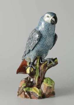 RECORD DATE NOT STATED  Blue Parrot, Meissener porcelain manufactory, c. 1... Stock Photos