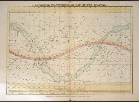 RECORD DATE NOT STATED Book, Atlas of the Celestial Heavens; Engraved by W... Fotos de archivo