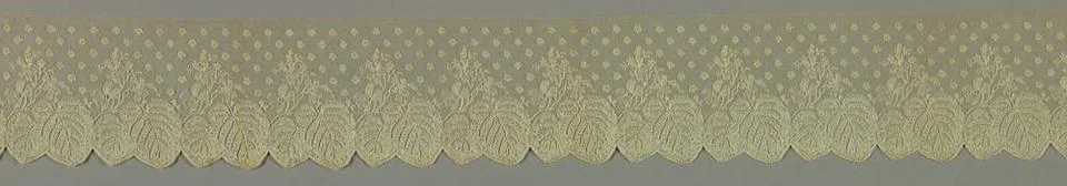RECORD DATE NOT STATED Border (Belgium); linen; Repeat: 2 and 3/4 inches C... Fotos Stock