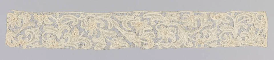 RECORD DATE NOT STATED Border (Netherlands); linen; Repeat: 17 inches; Beq... Fotos Stock