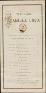 RECORD DATE NOT STATED Boston Music Hall, grand complimentary testimonial ... Stock Photos