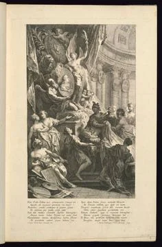 RECORD DATE NOT STATED Bound Print, Crowning Elements, Groups of Figures, ... Stock Photos