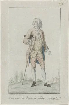 RECORD DATE NOT STATED  Bourgeois of Paris in simple habit, 1778 A burger ... Stock Photos