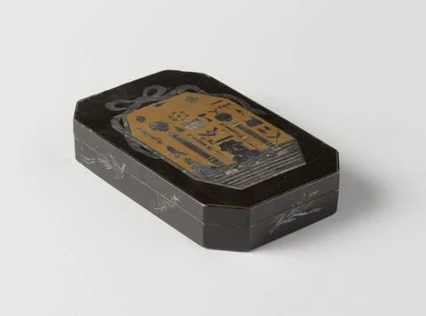 RECORD DATE NOT STATED  Box, rectangular with beveled corners, with freema... Stockfoto's