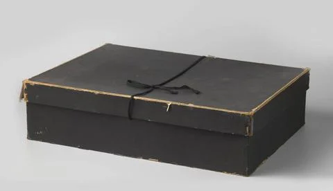 RECORD DATE NOT STATED  Box with lid of black cardboard, rectangular, for ... Foto stock