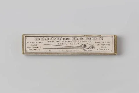 RECORD DATE NOT STATED  Box of white cardboard, rectangular, on which it i... Stock Photos