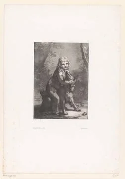 RECORD DATE NOT STATED  Boy with a dog, Pierre Prud Hon, 1822 print Paris ... Stock Photos