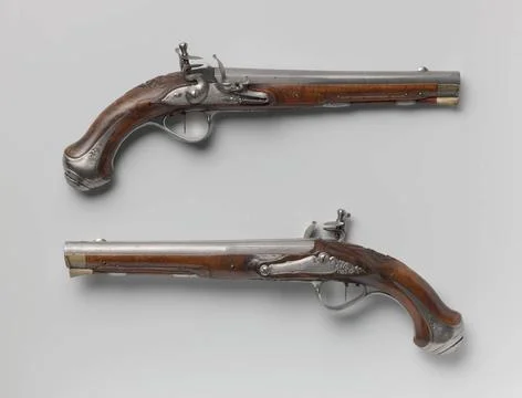 RECORD DATE NOT STATED  Bridle pistool with flint lock, c. 1760 - c. 1780 ... 스톡 사진