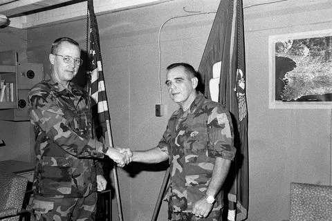 RECORD DATE NOT STATED Brigadier General Jim R. Joy takes over command of ... Stock Photos