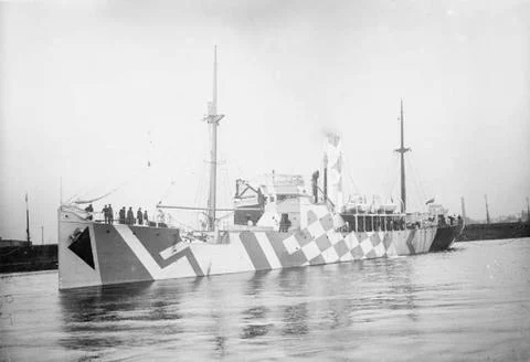 RECORD DATE NOT STATED  . British Aubretia class sloop HMS Polyanthus, as ... Stock Photos