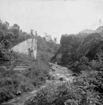 RECORD DATE NOT STATED  British Occupation of Java Wreckage of a road brid... Stock-Fotos