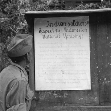 RECORD DATE NOT STATED  The British Occupation of Java A poster put up by ... Stock Photos