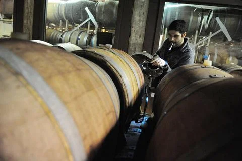 RECORD DATE NOT STATED Brooklyn, N.Y., Dec. 4, 2012 Cellar master Ben Nich... Fotos Stock