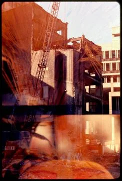 RECORD DATE NOT STATED Building demolition, Boston , Demolition, Ruins, Ur... Fotos de archivo