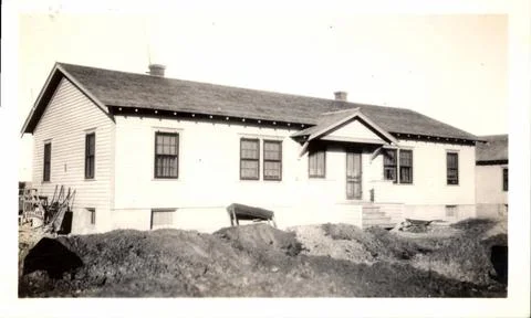 RECORD DATE NOT STATED Building Construction (Old Duplex with New Basement... Stock Photos