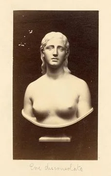 RECORD DATE NOT STATED Bust of Eve Disconsolate by Hiram Powers. Unknown m... Stock Photos