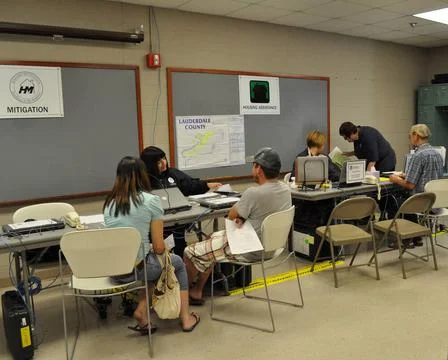RECORD DATE NOT STATED Busy Disaster Recovery Center. Tennessee Severe Sto... Stock Photos