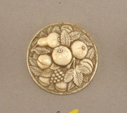 RECORD DATE NOT STATED Button; ivory; 1931-59-120-e Copyright: xpiemagsx c... Stock Photos