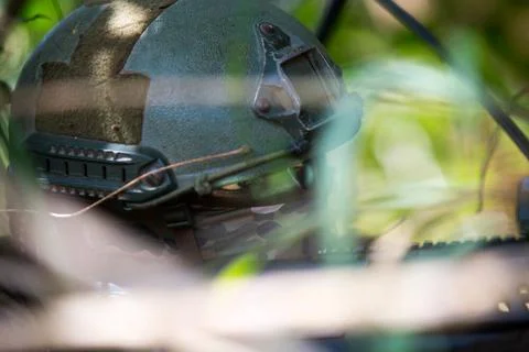 RECORD DATE NOT STATED A CÃ te d Ivoire Special Forces Soldier pulls secur.. 写真素材
