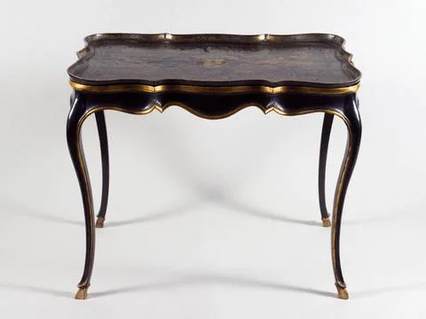 RECORD DATE NOT STATED  Cabaret table. Vernis lilleul, around 1745. Paris,... 写真素材