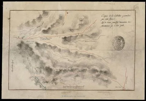 RECORD DATE NOT STATED Cabrillas and Avenues by seven waters sketches. Und... Stock Photos