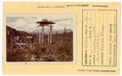 RECORD DATE NOT STATED Cache, Lake Minakokosa. Alaska Task Force Photograp... Stock Photos