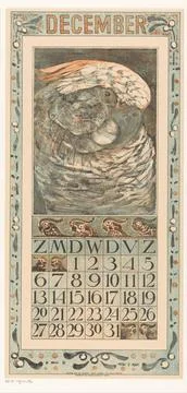 RECORD DATE NOT STATED  Calendar Bead December with Parrot, Theo van Hoyte... Stock Photos