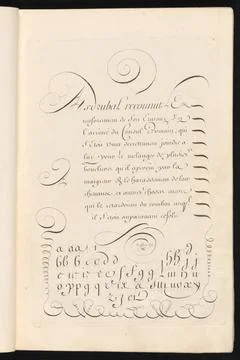 RECORD DATE NOT STATED  Calligraphy pattern; Le Parmentier (CA 1741-Ca 178... Stock Photos