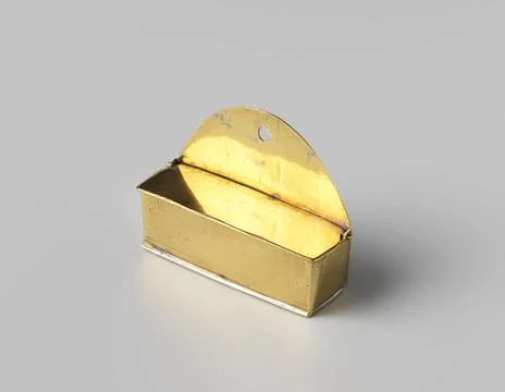 RECORD DATE NOT STATED  Candle box, with semicircular back plate and hinge... Stock Photos