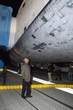 RECORD DATE NOT STATED  CAPE CANAVERAL, Fla. - NASA Administrator Charles ... 스톡 사진