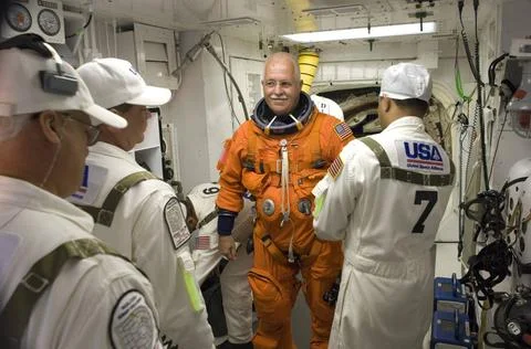RECORD DATE NOT STATED  CAPE CANAVERAL, Fla. In the White Room on Launch P... Fotos de archivo