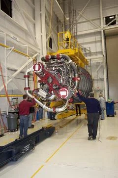 RECORD DATE NOT STATED  CAPE CANAVERAL, Fla. - Space shuttle main engine N... 库存照片