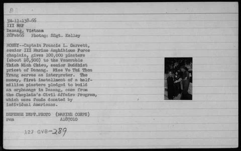 RECORD DATE NOT STATED  Captain Francis L. Garrett, senior III Marine Amph... Fotos Stock
