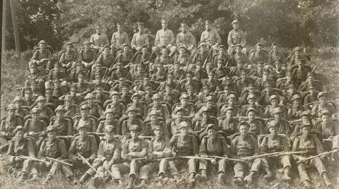 RECORD DATE NOT STATED Caption: Summer 1921. 8. Comp. Fr. V.: Serg. Svenss... Fotos de archivo