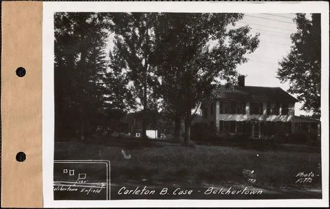 RECORD DATE NOT STATED Carleton B. Case, house, barn, etc., Belchertown, M... Stockfoto's