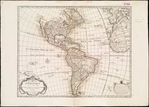 RECORD DATE NOT STATED Carte d Amerique : dresseÌe pour l usage du Roy. R. Stock Photos