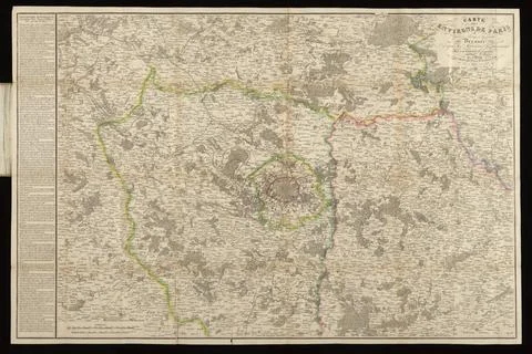 RECORD DATE NOT STATED  Carte des environs de Paris Ã quinze lieues Ã la r. Photos