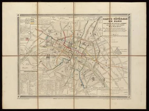 RECORD DATE NOT STATED  Carte gÃ nÃ rale de Paris pour l usage des voiture. Photos