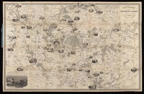 RECORD DATE NOT STATED  Carte pittoresque des environs de Paris, de ses fo... Photos