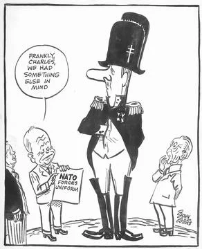 RECORD DATE NOT STATED  Cartoon - Paris Styles. John Collins (1917-2007) C... Stock Photos