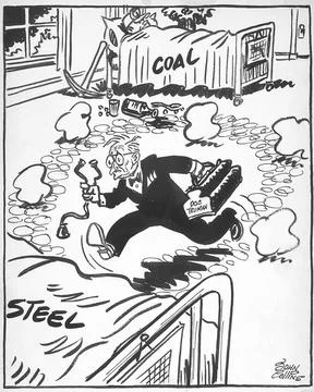 RECORD DATE NOT STATED  Cartoon - U. S. Paralysis Epidemic. John Collins (... 写真素材