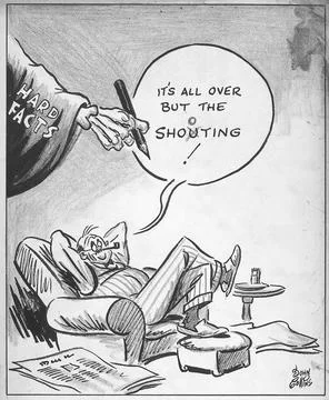 RECORD DATE NOT STATED  Cartoon - Home Front Spelling Mistake. John Collin... Stock Photos