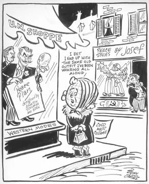 RECORD DATE NOT STATED  Cartoon - Paris Styles. John Collins (1917-2007) C... Foto stock