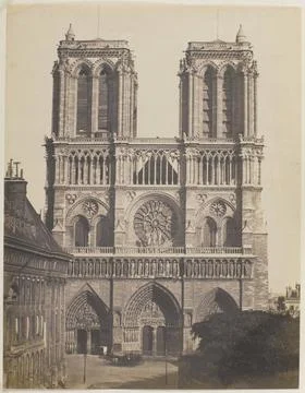 RECORD DATE NOT STATED  Cathedral Notre-Dame de Paris, View of the forecou... Stock Photos