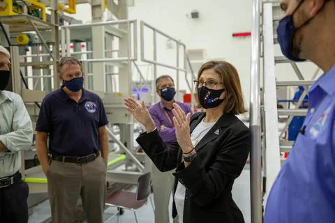 RECORD DATE NOT STATED  Catherine Koerner, second from right, NASA Orion P... 스톡 사진