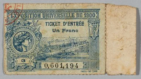 RECORD DATE NOT STATED  Chaix, Universal Exhibition, Paris, 1900, entry ti... Stock Photos