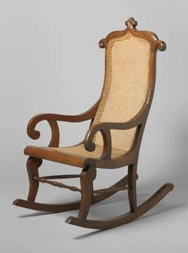 RECORD DATE NOT STATED  Chamber chair from Djatihout, stretched with reeds... Stock Photos