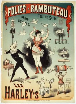RECORD DATE NOT STATED  Charles LÃ vy. Folies-Rambuteau, the Harley s. Pos.. Stock Photos