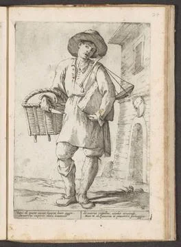 RECORD DATE NOT STATED  Cheese Seller, 1660 print A cheese seller with a k... Foto stock